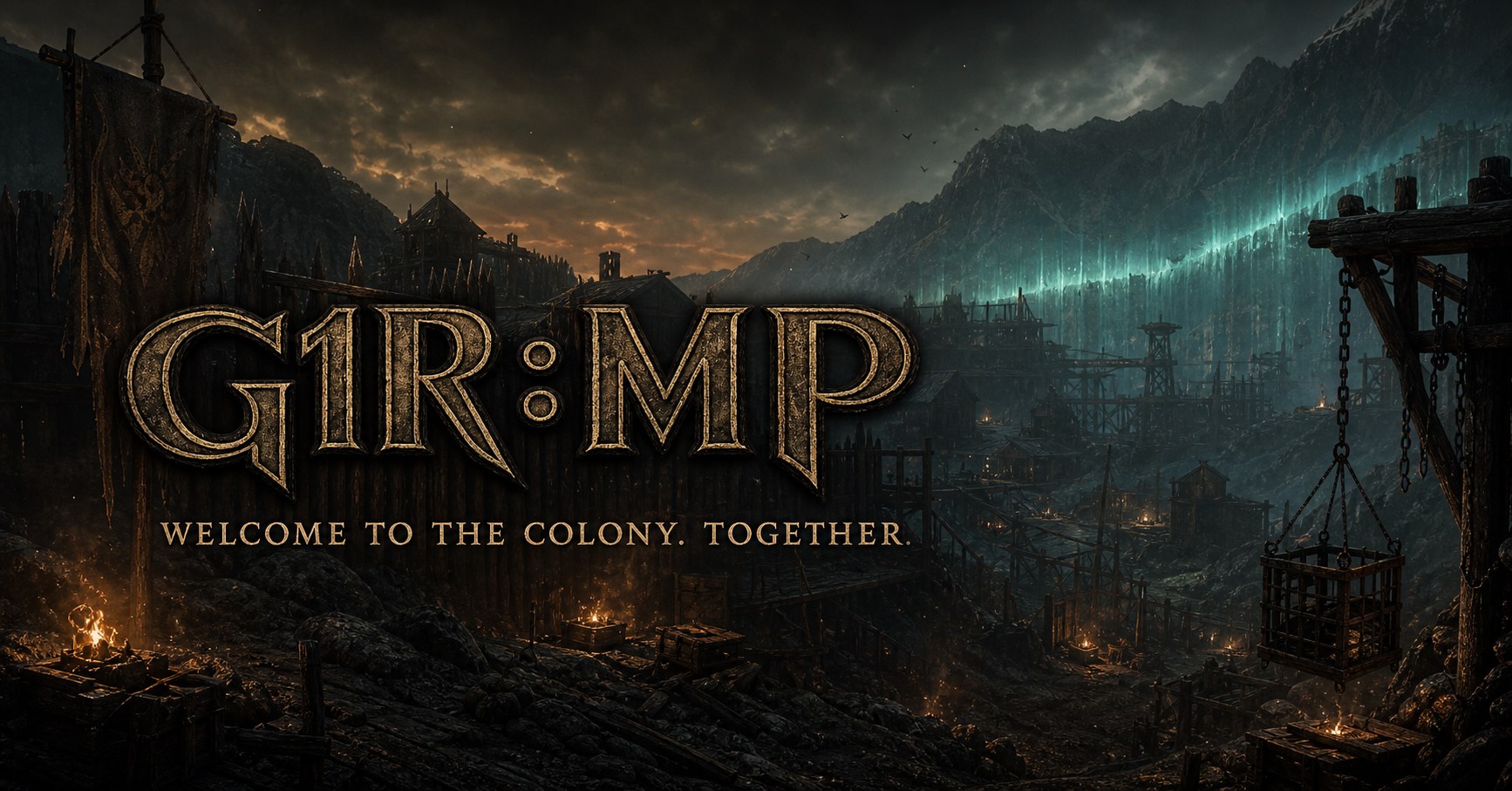The G1R:MP logo above the Colony and its magical Barrier